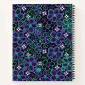 90モノグラムのsグローフローラルパターントレンディーフラワー ノートブック (裏面)