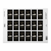 90ラベル裏庭ハイブ蜂蜜の小さなハチの黒 ラベル (フルシート)