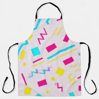 90代の手描きドードル エプロン