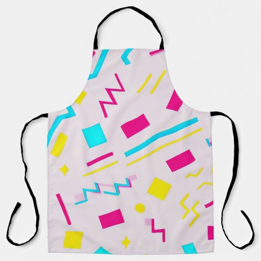 90代の手描きドードル エプロン (正面)