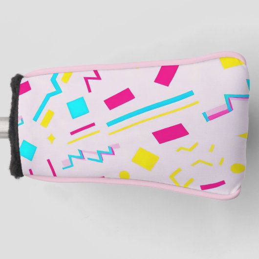 90代の手描きドードル ゴルフヘッドカバー (正面)