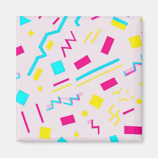 90代の手描きドードル マグネット (正面)