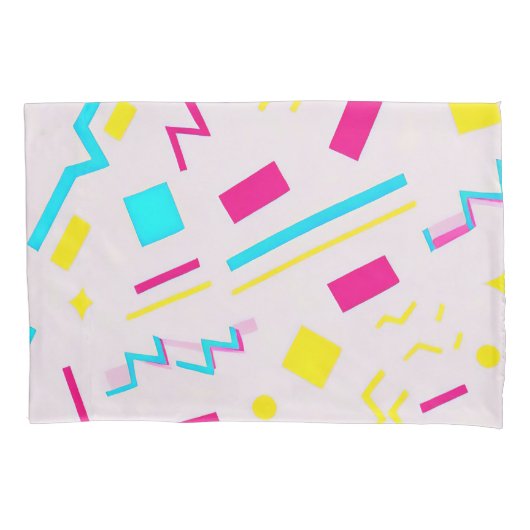 90代の手描きドードル 枕カバー (正面)