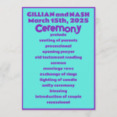 90代の紫オンティール（緑がかった色）結婚ズ プログラム (正面)