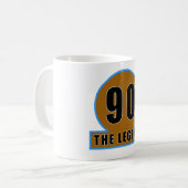 90伝説の誕生日のデザイン コーヒーマグカップ (正面左)