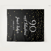 90及びすばらしい誕生日の写真ブースの背景幕の旗 タペストリー (正面(横))