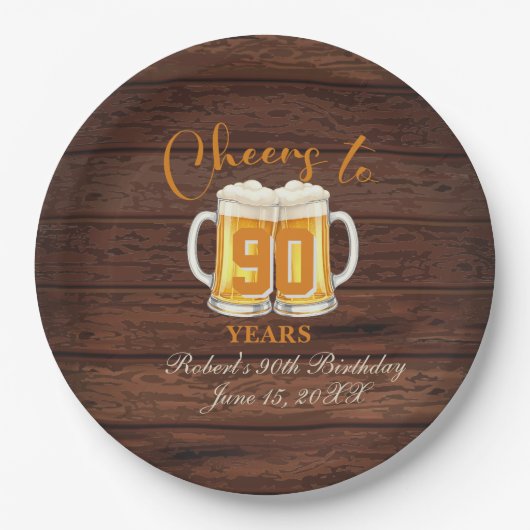 90周年おめでとう ペーパープレート (正面)