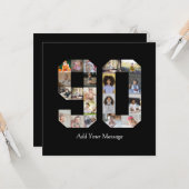 90周年写真コラージュ カード (正面/裏面インサイチュ)