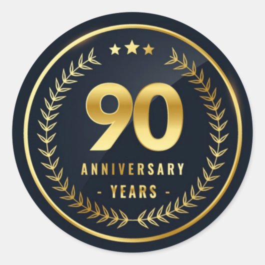 90周年封筒用シール ラウンドシール (正面)