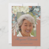 90周年 花の洗練されたモダンな写真の誕生日 招待状 (裏面)