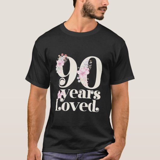 90年おばあちゃんを愛して90th誕生日パーティー90年 tシャツ (正面)