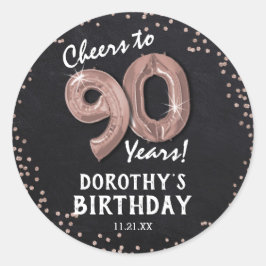90年おめでとう! 90歳の誕生日 ラウンドシール