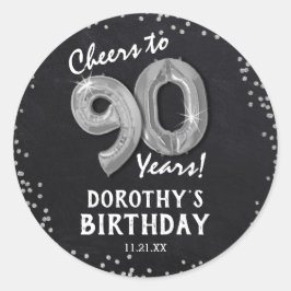 90年おめでとう! 90歳の誕生日 ラウンドシール