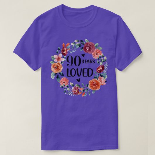 90年お母さんおばあちゃん90歳誕生日T Tシャツ (デザイン正面)