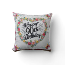 「90年の喜び」の装飾用クッション祝: a L