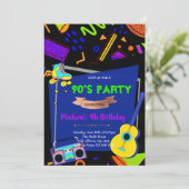 90年の誕生日テーマパーティーの招待 招待状 (スタンド正面)