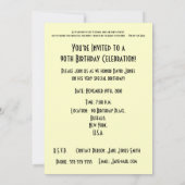 90年の輝かしい歳！ - 誕生日/黄色のバラ（名言付き） 招待状 (裏面)