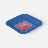 90年カスタム間の写真応援誕生日ストリーマー ペーパープレート (傾斜あり)