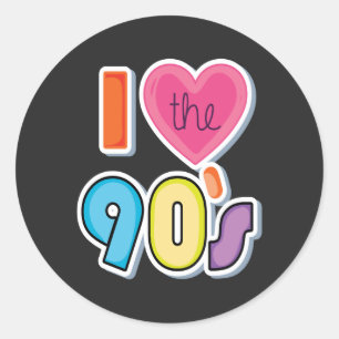 90年代おもしろいの1990年代のテーマパーティーが大好き ラウンドシール