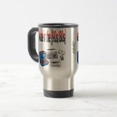 90年代から80年代の懐かしいコーヒーマグで作られる | レトロ トラベルマグ (正面左)