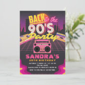 90年代と80年代のアイディア誕生日パーティーの招待状 招待状 (スタンド正面)