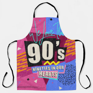 90年代と80年代のポスター。私たちは90年代が大好きです。レトロスタイル  エプロン
