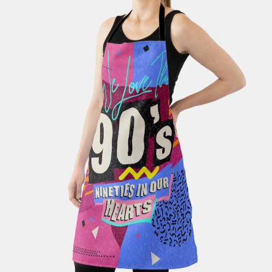 90年代と80年代のポスター。私たちは90年代が大好きです。レトロスタイル  エプロン (インサイチュ)