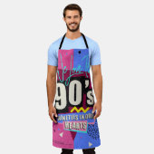 90年代と80年代のポスター。私たちは90年代が大好きです。レトロスタイル  エプロン (着用した状態)