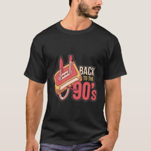 90年代にタイムスリップ!レトロカセットテープ Tシャツ