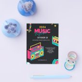 90年代にタイムスリップ、レトロミュージックフェスティバルパーティー チラシ (シングル)