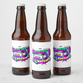 90年代にタイムトラベル ビールラベル