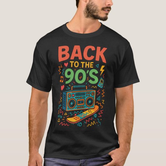 90年代にバック - 90年代レトロ ヴィンテージ オールド Tシャツ (正面)