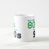 90年代に引っ掛かる80年代に襲います生まれて下さい コーヒーマグカップ (中央)