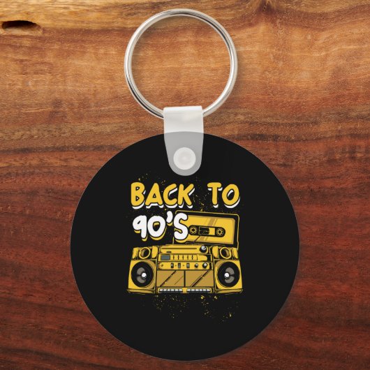 90年代に戻るレトロヴィンテージカセットテープギフト キーホルダー (正面)