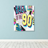 90年代に戻る キャンバスプリント (インサイチュ (ウッドフロア))