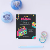 90年代に戻る、レトロ音楽フェスティバルパーティー チラシ (シングル)