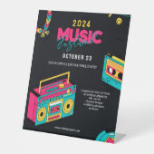 90年代に戻る、レトロ音楽フェスティバルパーティー 台座サイン (正面)