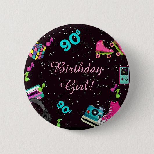 90年代に戻る、任意の年齢、ようこそ 缶バッジ (正面)