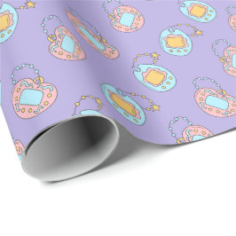 90年代に戻る – Y2Kカラフルたまごっち玩具 ラッピングペーパー