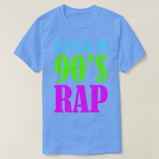 90年代に行き詰まるラップの Tシャツ (デザイン正面)