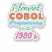 90年代にCOBOLプログラミング言語を学んだ シール (正面)