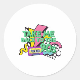 90年代のカラーアートを取りポップ・アートの戻す ラウンドシール