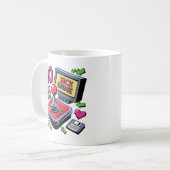 90年代のクールなゲーム コーヒーマグカップ (正面左)