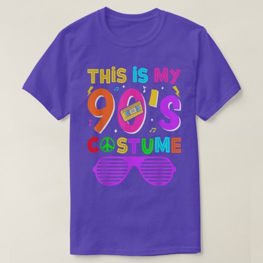 90年代のコスチュームレトロ90年代の音楽テーマパーティー Tシャツ (デザイン正面)