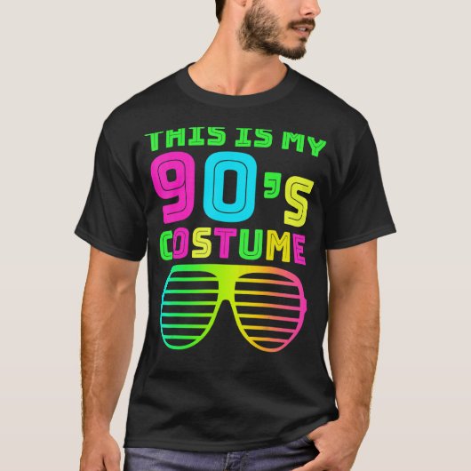 90年代のコスチュームレトロ90年代の音楽テーマパーティー Tシャツ (正面)