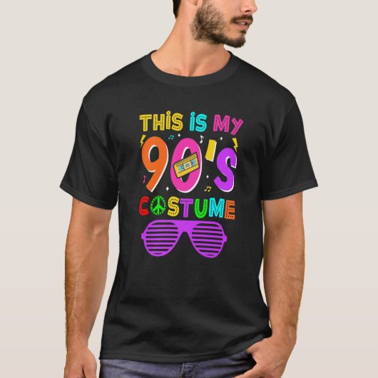 90年代のコスチュームレトロ90年代の音楽テーマパーティー Tシャツ (正面)