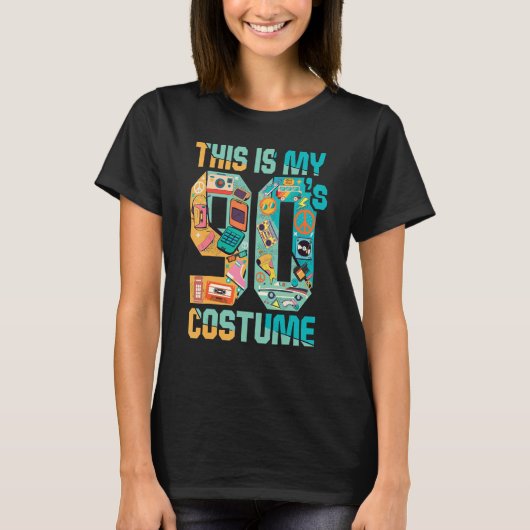 90年代のコスチューム80年代の90年代のパーティー Tシャツ (正面)