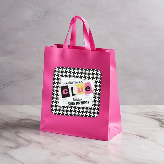 90年代のサプライズ千鳥格子のバースデーパーティー スクエアシール