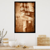 90年代のスクールスケートボードのポスター ポスター (キッチン)