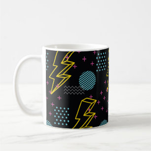 90年代のスタイル:カラフル抽象芸術パターン コーヒーマグカップ